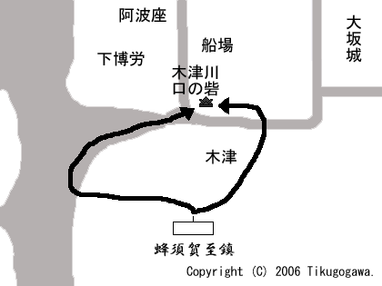 木津川口の戦い・合戦図