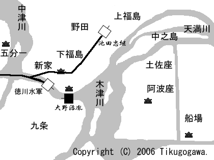野田・福島の戦い、合戦図